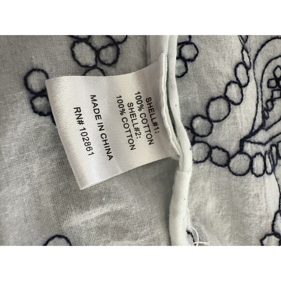 Adore Duster Size M White & Demin Paisley Embroidery Studded Long Vest - Picture 9 of 12